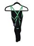 Speedo Solid Black Green One Piece Swimsuit Size 32 - photo 2