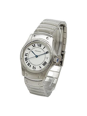 Cartier Cartier Santos Ronde LM W20026K1 Automatic (with manual winding) White Dial Stainless Steel Men's Watch CARTIER (view 2)