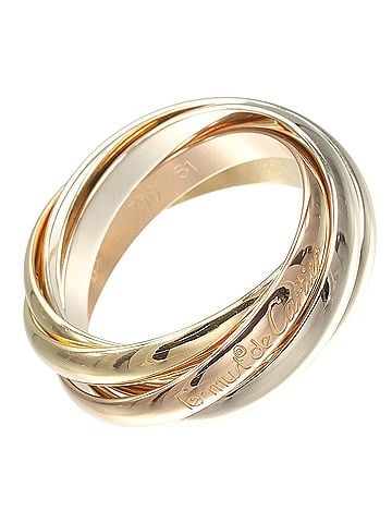 Cartier Cartier Trinity 5-band ring, 2.8mm band, 18K gold (YG, PG, WG), approx. 8.41g. (view 1)