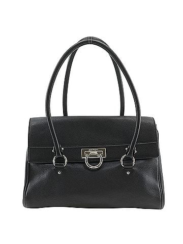Salvatore Ferragamo Salvatore Ferragamo Gancini Tote Bag FZ-21 C922 Calfskin Black A5 Women's (view 1)