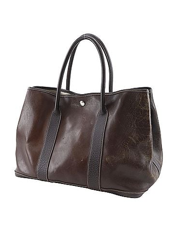 Hermès Hermes Garden Party PM 36 Tote Bag, Amazonia Leather, 2015 Model, Brown, T-shirt, A4 Size, Unisex (view 2)