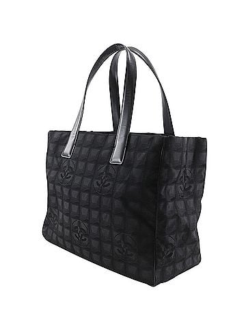 Chanel Chanel New Travel Line Tote MM Bag A15991 Nylon Canvas Black A4 Women's (view 2)