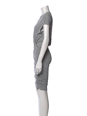 FRAME Shirred Muscle Dress Gris Casual Dress (view 2)