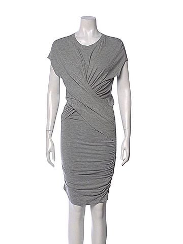 FRAME Shirred Muscle Dress Gris Casual Dress (view 1)