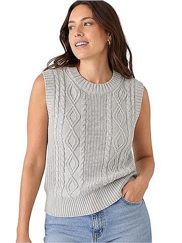 Joie Joie Sleaveless Cable Knit Cotton Sweater Sweater Vest (view 1)