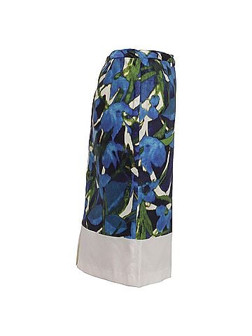 Dries Van Noten Dries Van Noten Printed Knee Length Skirt in Multicolor Silk (view 2)