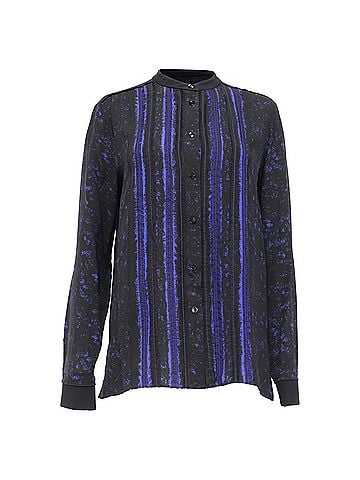 Proenza Schouler Proenza Schouler Printed Long Sleeve Blouse in Black Silk (view 1)