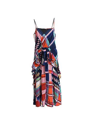 Diane von Furstenberg Diane Von Furstenberg Josie Sleeveless Midi Dress in Multicolor Silk (view 1)