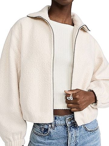 Amanda Uprichard Como Bomber Jacket Jacket (view 1)