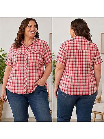 Eddie Bauer Short Sleeve Button-Down Shirt (view 1)
