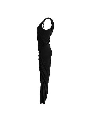 Diane von Furstenberg Diane Von Furstenberg Sleeveless Draped Midi Dress in Black Wool (view 2)