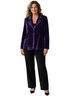 Bob Mackie 70% Rayon 30% Silk 100% Polyester Solid Purple Blazer Size 1X - photo 1