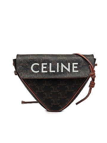 Céline Triomphe Coated Canvas Logo Triangle Crossbody (view 1)