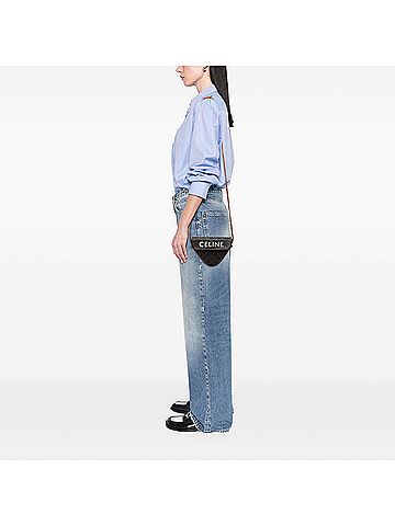 Céline Triomphe Coated Canvas Logo Triangle Crossbody (view 2)