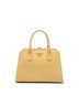Prada 100% Leather Yellow Saffiano Lux Pyramid Frame Handbag One size - photo 1