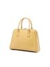 Prada 100% Leather Yellow Saffiano Lux Pyramid Frame Handbag One size - photo 3