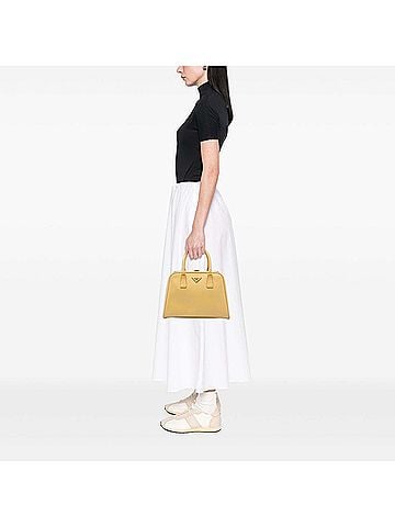 Prada Saffiano Lux Pyramid Frame Handbag (view 2)