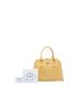 Prada 100% Leather Yellow Saffiano Lux Pyramid Frame Handbag One size - photo 7