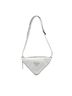 Prada 100% Leather White Saffiano Cuir Triangle Convertible Shoulder Bag One size - photo 1