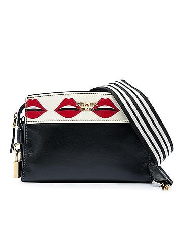 Prada City Calf and Saffiano Lip Print Esplanade Crossbody (view 1)