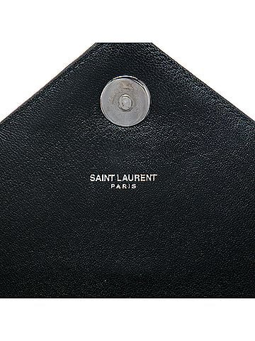 Saint Laurent Medium Chevron Sheepskin Monogram Monochrome College Bag (view 2)