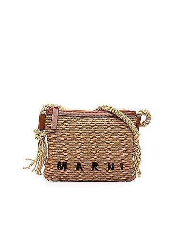 MARNI Raffia Logo Crossbody (view 1)