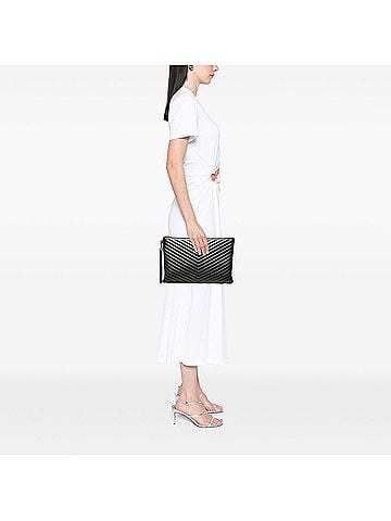 Saint Laurent Chevron Calfskin Cassandre Document Holder (view 2)