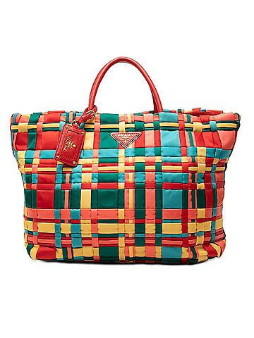 Prada Multicolor Woven Tessuto Shopping Tote (view 1)