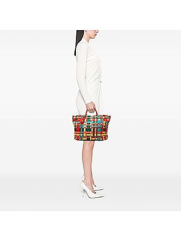 Prada Multicolor Woven Tessuto Shopping Tote (view 2)