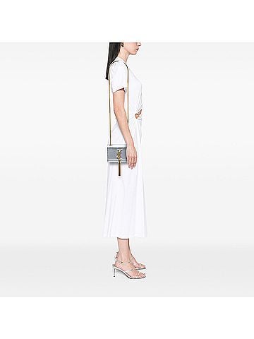 Saint Laurent Small Metallic Calfskin Monogram Kate Tassel Crossbody (view 2)