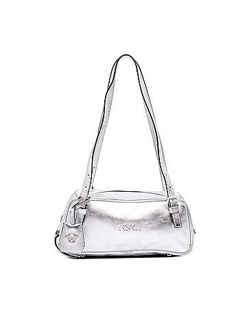 Versace Metallic Leather Tag Bowling Bag (view 1)