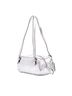 Versace 100% Leather Silver Metallic Leather Tag Bowling Bag One size - photo 3
