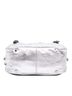 Versace 100% Leather Silver Metallic Leather Tag Bowling Bag One size - photo 4