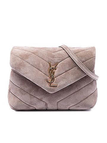 Saint Laurent Toy Matelasse Suede Monogram LouLou Crossbody (view 1)