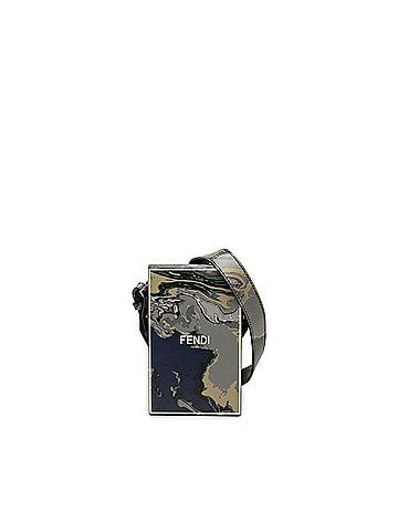 Fendi Smooth Calfskin Marble Print Vertical Box Crossbody (view 1)