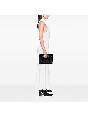Loewe Embossed Anagram Leather Repeat T Clutch (view 2)