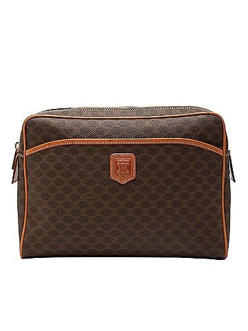 Céline Macadam Coated Canvas Clutch (view 1)