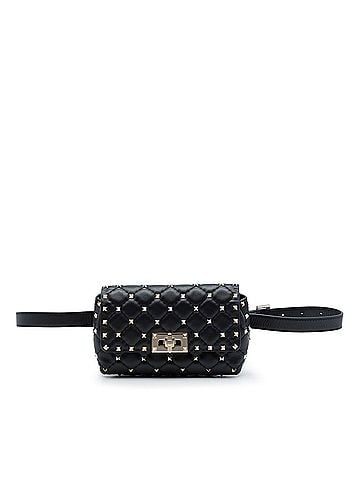 Valentino Lambskin Rockstud Spike Belt Bag (view 1)