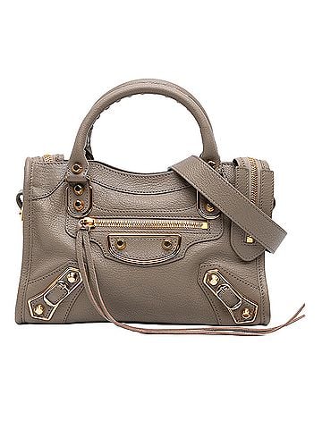 Balenciaga Mini Goatskin Motocross Classic Metallic Edge City Satchel (view 1)