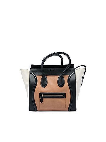 Céline Mini Tricolor Leather Luggage Tote (view 1)