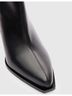 REVOLVE 100% Leather Black White Ankle Boots Size EU 38 - photo 6