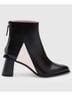 REVOLVE 100% Leather Black White Ankle Boots Size EU 38 - photo 7