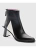 REVOLVE 100% Leather Black White Ankle Boots Size EU 38 - photo 3