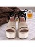 REVOLVE 100% Leather White Gold Black Heels Size 6 1/2 - photo 5