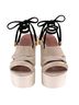 REVOLVE 100% Leather White Gold Black Heels Size 6 1/2 - photo 1