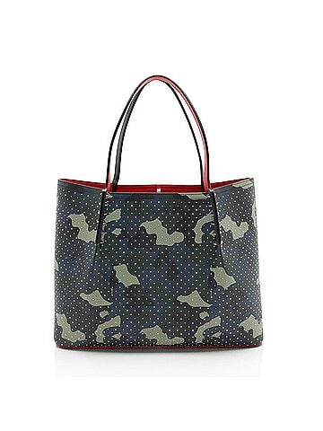 Christian Louboutin Christian Louboutin Leather Camo Studded Cabarock Large Tote (view 1)