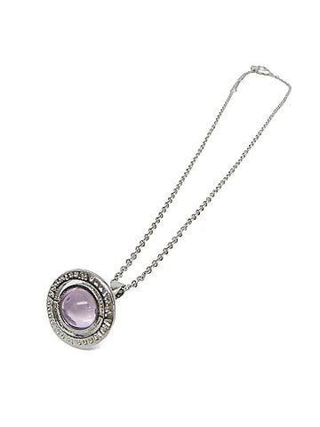 Vivienne Westwood Vivienne Westwood Orb Metal Rhinestone Men,Women Pendant Necklace (Silver,Light Purple) (view 2)