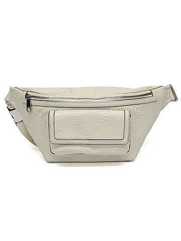 Gucci Gucci GG Embossed 645093 Men,Women Leather Fanny Pack,Sling Bag White (view 1)