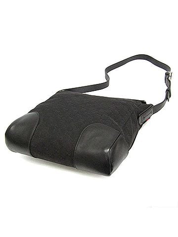 Gucci Gucci GG Canvas 322077 Men's GG Canvas,Leather Messenger Bag,Shoulder Bag Black (view 2)