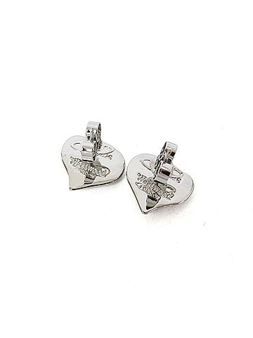 Vivienne Westwood Vivienne Westwood PETRA Rhinestone,Shell Metal Stud Earrings Silver (view 2)